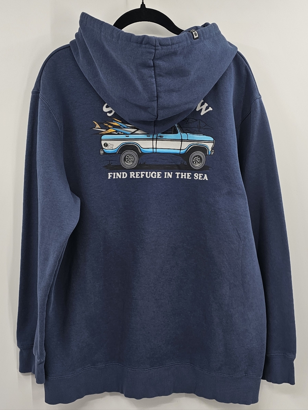 Salty Crew Blue Hoodie Size Large - Picture 2 of 9